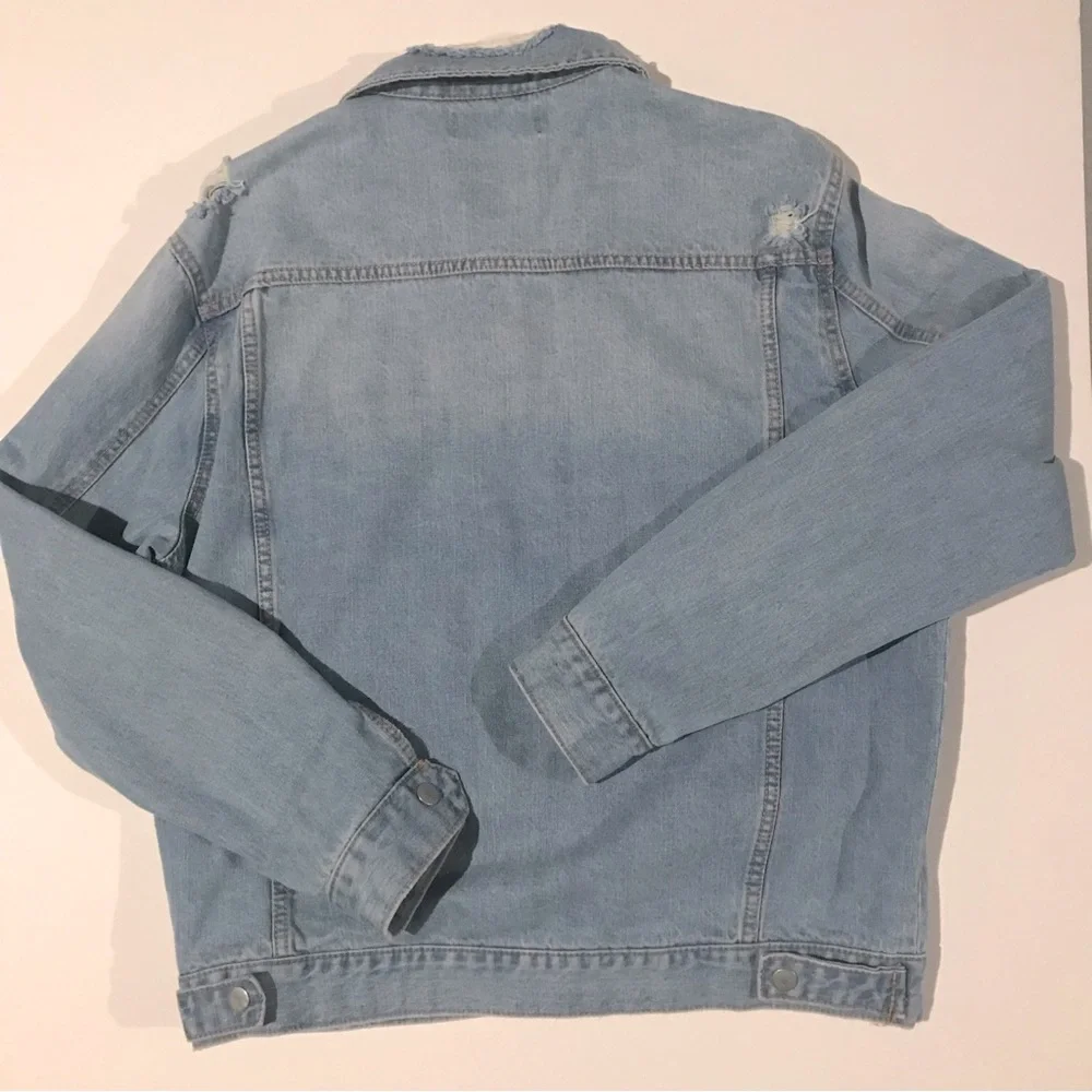 Forever 21 Distressed & Ripped Denim Jacket - Picture 3 of 6